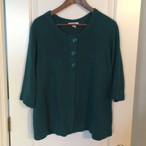 3 button plus size sweater